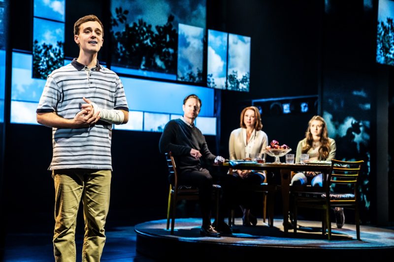 3- Stephen Christopher Anthony as 'Evan Hansen' and the North American touring company of DEAR EVAN HANSEN. Photo by Matthew Murphy, 2019