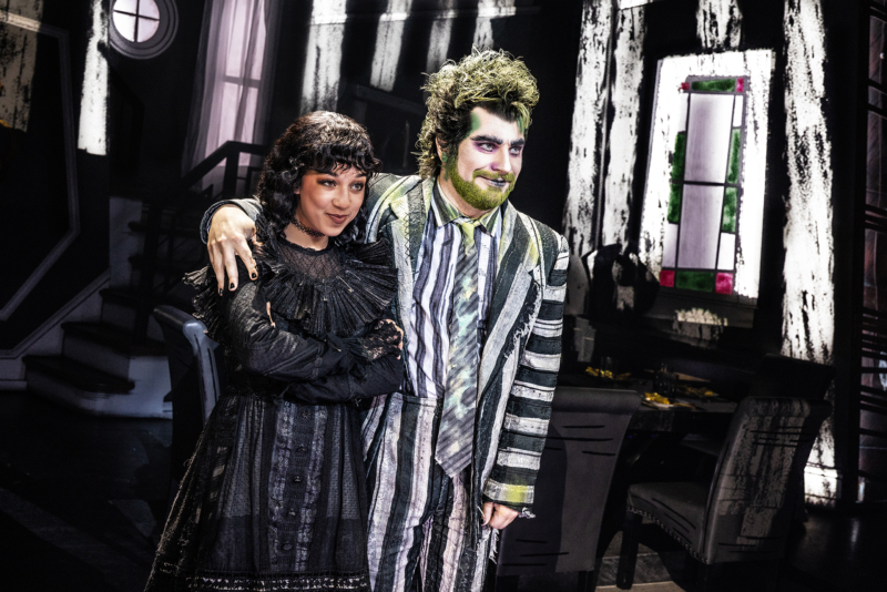 Madison Mosley (Lydia) and Justin Collette (Beetlejuice) Photo by Matthew Murphy, 2024